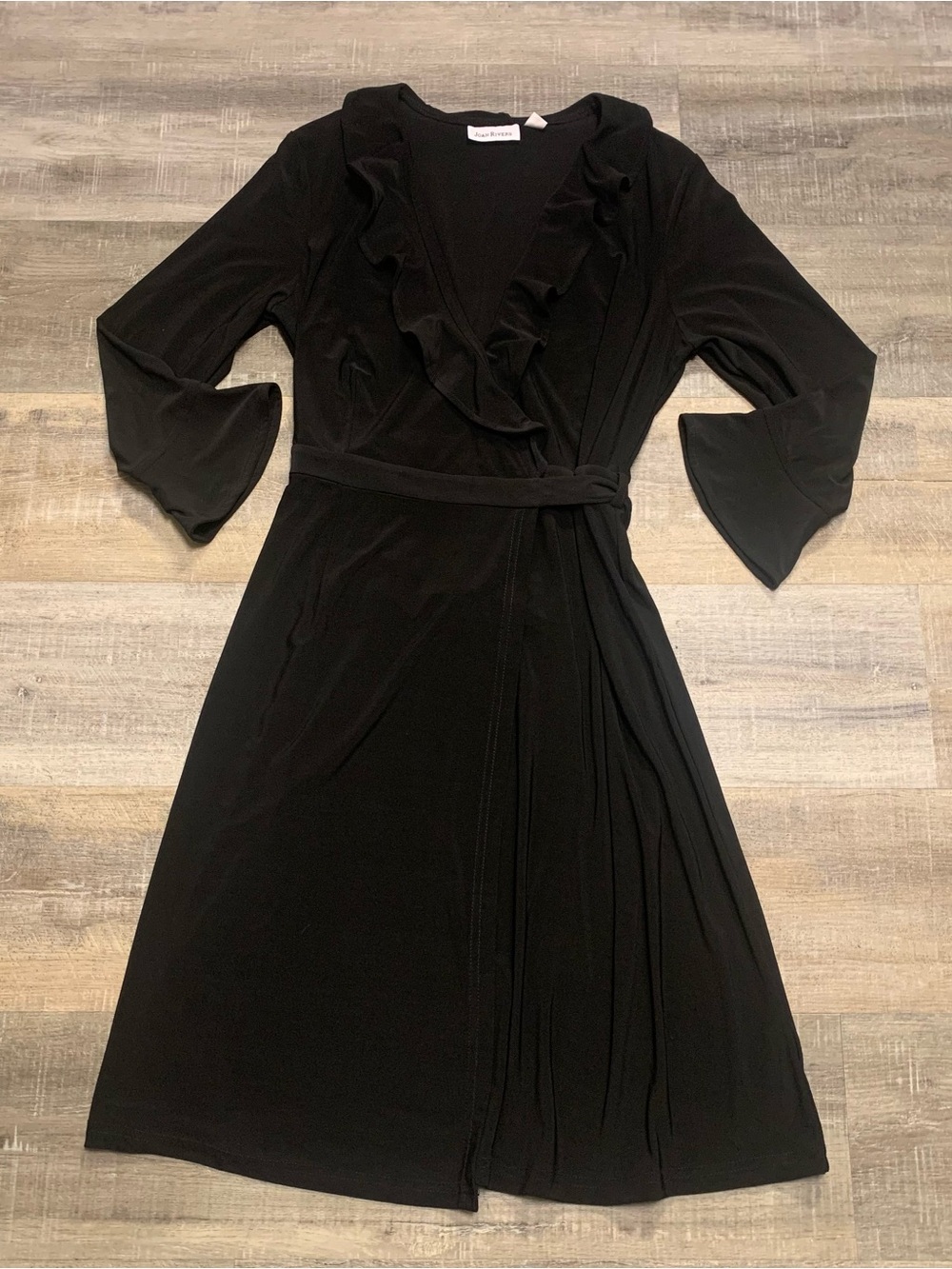 Joan Rivers Black Wrap Dress Women’s Size Small